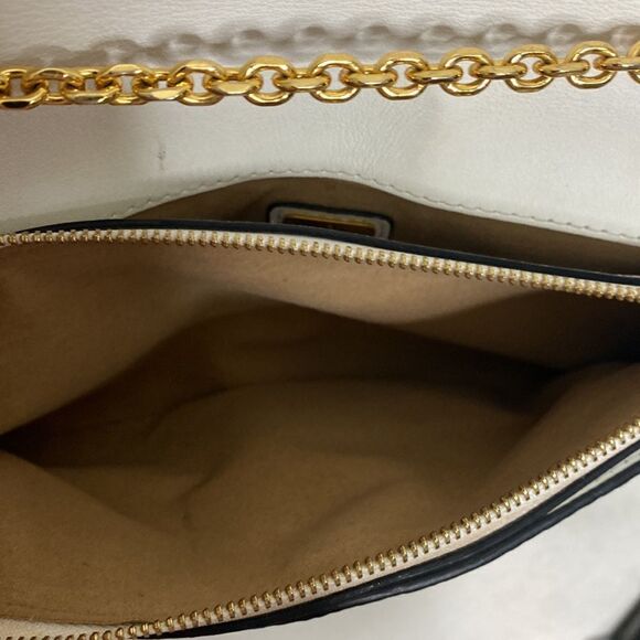 MCM Women’s White All Over Logo Print Shoulder Bag - Picture 5 of 14